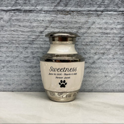 Customer Gallery - Paw Print Pet Keepsake Urn - Radiant White