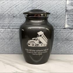 Customer Gallery - Dump Truck Sharing Urn - Gunmetal Gray