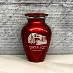 Customer Gallery - Semi Truck Keepsake Urn - Ruby Red