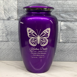 Customer Gallery - Butterfly Cremation Urn - Purple Luster