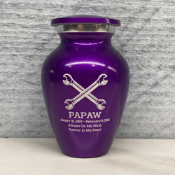 Customer Gallery - Mechanic Wrench Keepsake Urn - Purple Luster