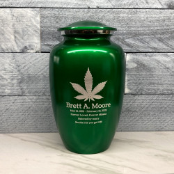Customer Gallery - Marijuana Cremation Urn - Shamrock Green