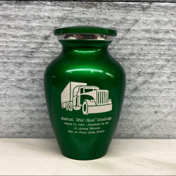 Customer Gallery - Semi Truck Keepsake Urn - Shamrock Green