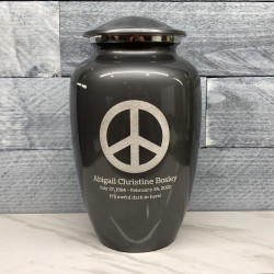 Customer Gallery - Peace Cremation Urn - Gunmetal Gray