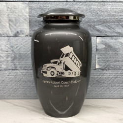 Customer Gallery - Dump Truck Cremation Urn - Gunmetal Gray