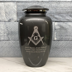 Customer Gallery - Masonic Cremation Urn - Gunmetal Gray