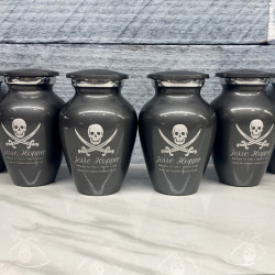 Customer Gallery - Pirate Skull Keepsake Urn - Gunmetal Gray