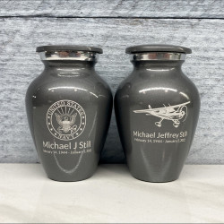 Customer Gallery - Airplane Keepsake Urn - Gunmetal Gray