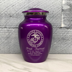 Customer Gallery - Marine Corps Sharing Urn - Purple Luster