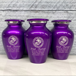 Customer Gallery - Marine Corps Keepsake Urn - Purple Luster