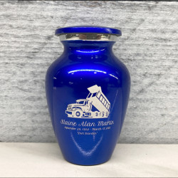 Customer Gallery - Dump Truck Keepsake Urn - Midnight Blue