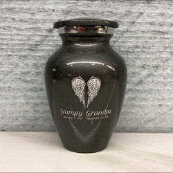 Customer Gallery - Angel Wings Keepsake Urn - Gunmetal Gray