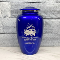 Customer Gallery - Beer Cremation Urn - Midnight Blue