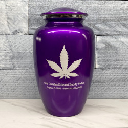 Customer Gallery - Marijuana Cremation Urn - Purple Luster