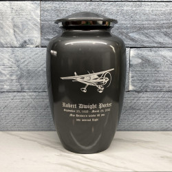 Customer Gallery - Airplane Cremation Urn - Gunmetal Gray
