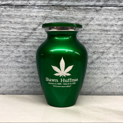 Customer Gallery - Marijuana Keepsake Urn - Shamrock Green