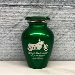 Customer Gallery - Motorcycle Keepsake Urn - Shamrock Green