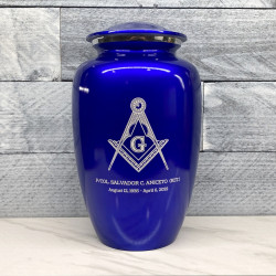 Customer Gallery - Masonic Cremation Urn - Midnight Blue