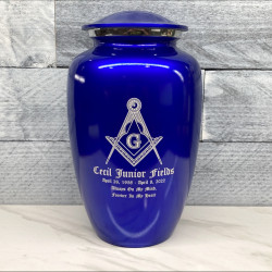 Customer Gallery - Masonic Cremation Urn - Midnight Blue