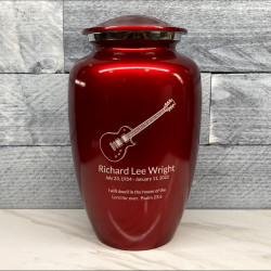 Customer Gallery - Electric Guitar Cremation Urn - Ruby Red