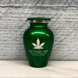 Customer Gallery - Marijuana Keepsake Urn - Shamrock Green