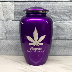 Customer Gallery - Marijuana Cremation Urn - Purple Luster