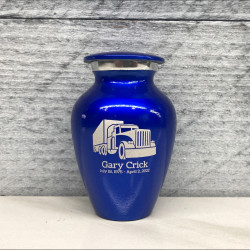 Customer Gallery - Semi Truck Keepsake Urn - Midnight Blue