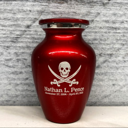 Customer Gallery - Pirate Skull Keepsake Urn - Ruby Red