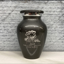 Customer Gallery - Train Keepsake Urn - Gunmetal Gray
