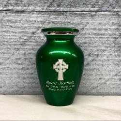 Customer Gallery - Celtic Cross Keepsake Urn - Shamrock Green