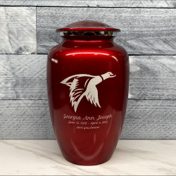 Customer Gallery - Duck Cremation Urn - Ruby Red