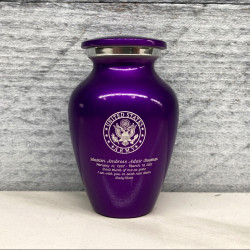 Customer Gallery - Army Keepsake Urn - Purple Luster