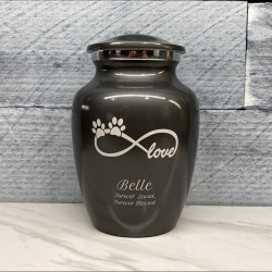 Customer Gallery - Small Infinite Love Pet Cremation Urn - Gunmetal Gray