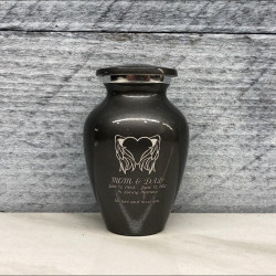 Customer Gallery - Angel Heart Keepsake Urn - Gunmetal Gray