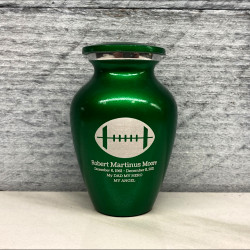 Customer Gallery - Football Keepsake Urn - Shamrock Green