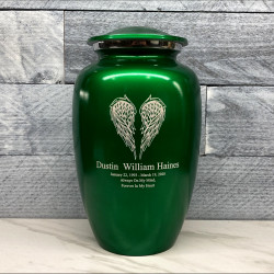 Customer Gallery - Angel Wings Cremation Urn - Shamrock Green