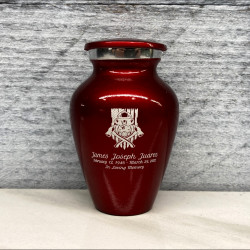 Customer Gallery - Patriotic Firefighter Keepsake Urn - Ruby Red