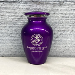 Customer Gallery - Marine Corps Keepsake Urn - Purple Luster
