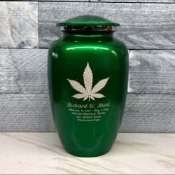Customer Gallery - Marijuana Cremation Urn - Shamrock Green