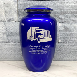 Customer Gallery - Semi Truck Cremation Urn - Midnight Blue