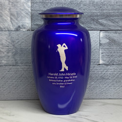 Customer Gallery - Golf Cremation Urn - Midnight Blue