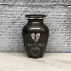 Customer Gallery - Angel Wings Keepsake Urn - Gunmetal Gray