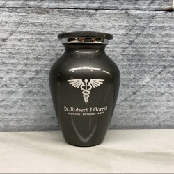 Customer Gallery - Caduceus Keepsake Urn - Gunmetal Gray