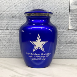Customer Gallery - Dallas Star Sharing Urn - Midnight Blue