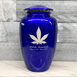 Customer Gallery - Marijuana Cremation Urn - Midnight Blue