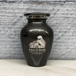 Customer Gallery - Dump Truck Keepsake Urn - Gunmetal Gray