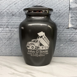 Customer Gallery - Dump Truck Sharing Urn - Gunmetal Gray