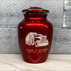 Customer Gallery - Semi Truck Sharing Urn - Ruby Red