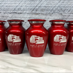 Customer Gallery - Semi Truck Keepsake Urn - Ruby Red
