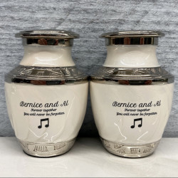 Customer Gallery - Music Note Keepsake Urn - Radiant White